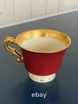 Syracuse China Old Ivory King Arthur Gold Encrusted Demitasse Cups Saucers (11)