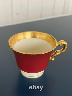 Syracuse China Old Ivory King Arthur Gold Encrusted Demitasse Cups Saucers (11)