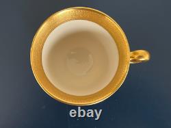 Syracuse China Old Ivory King Arthur Gold Encrusted Demitasse Cups Saucers (11)