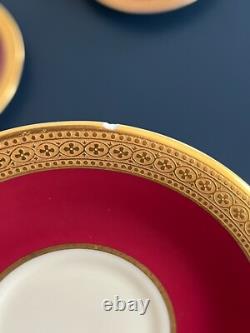 Syracuse China Old Ivory King Arthur Gold Encrusted Demitasse Cups Saucers (11)