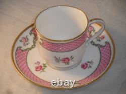 THEODORE HAVILAND LIMOGES PORCELAIN COFFEE CUPS SAUCERS 11pc HARRODS BROMPTON RD