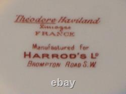 THEODORE HAVILAND LIMOGES PORCELAIN COFFEE CUPS SAUCERS 11pc HARRODS BROMPTON RD