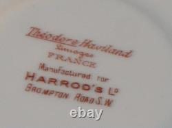 THEODORE HAVILAND LIMOGES PORCELAIN COFFEE CUPS SAUCERS 11pc HARRODS BROMPTON RD