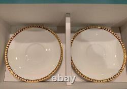 TIFFANY & Co Gold Band Pair of Tea Cups & Saucers Authentic Boxed Japan new