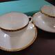 Tiffany Gold Band Pair Of Tea Cups & Saucers Set Of 2 Cup Authentic