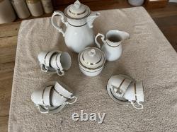 TK Thun Czechoslovakia Menuet Teapot, 6 Cups/Saucers, Sugar Bowl and Milk Jug