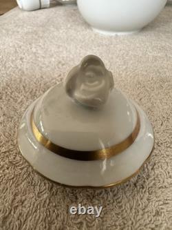 TK Thun Czechoslovakia Menuet Teapot, 6 Cups/Saucers, Sugar Bowl and Milk Jug