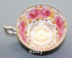 T. Goode Co Fine Bone China New Chelsea Trio Cup & Saucers Pink Rose & Gold
