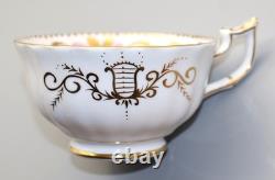 T. Goode Co Fine Bone China New Chelsea Trio Cup & Saucers Pink Rose & Gold
