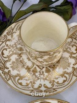 T. Goode & Co Gilded Porcelain Demitasse Cups and Saucers