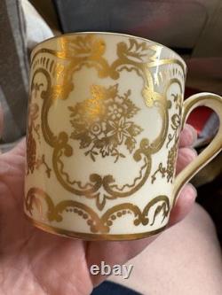 T. Goode & Co Gilded Porcelain Demitasse Cups and Saucers