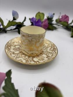 T. Goode & Co Gilded Porcelain Demitasse Cups and Saucers
