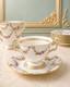 T&v Limoges Antique 5 Gilded Fruit Wreath Cups Saucers Bouillon Chocolate Tea
