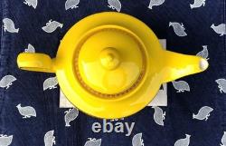 Teavana Noble Poppy Bone China Tea Set Teapot + 3 Cups & Saucers Gold Trim