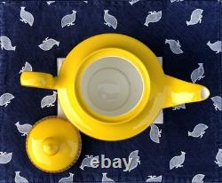Teavana Noble Poppy Bone China Tea Set Teapot + 3 Cups & Saucers Gold Trim