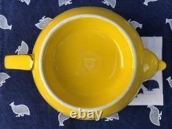 Teavana Noble Poppy Bone China Tea Set Teapot + 3 Cups & Saucers Gold Trim