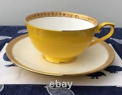 Teavana Noble Poppy Bone China Tea Set Teapot + 3 Cups & Saucers Gold Trim