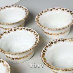 Ten (8) Antique T&v Limoges Gilt Gold Laurel Swag Ramekin Cups/saucers