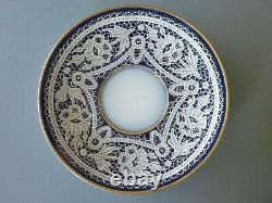 Testolini Venezia Lace Coffee Cup & Saucer White Lace Cobalt Blue