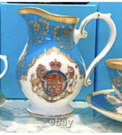 The Royal collection fine bone china Tea Cup & Saucer Set 2pc gilded English