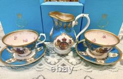 The Royal collection fine bone china Tea Cup & Saucer Set 2pc gilded English
