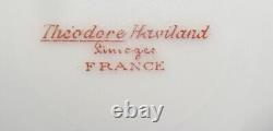 Theodore Haviland Breton 4 Cups & Saucers Limoges France Gold & Black Trim