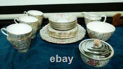 Thomas Forester & Sons Phoenix pottery Gold Chintz Pattern tea set for 6