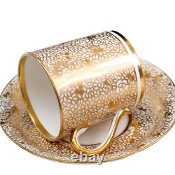 Thomas Goode Demitasse Cup Saucer Gold Rose 3389 Pattern Circa 1900