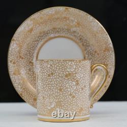 Thomas Goode Demitasse Cup Saucer Gold Rose 3389 Pattern Circa 1900