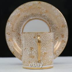 Thomas Goode Demitasse Cup Saucer Gold Rose 3389 Pattern Circa 1900 Thomas Goode Demitasse Cup Saucer Gold Rose 3389 Pattern Circa 1900