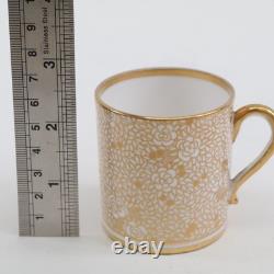 Thomas Goode Demitasse Cup Saucer Gold Rose 3389 Pattern Circa 1900
