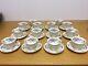 Thomas Ivory The Wentworth Footed Cups & Saucers (12 Sets) Floral Gold Trim