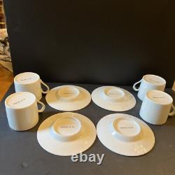 Tiffany & Co. Demitasse Espresso Cups & Saucers Gold Rim Set Of 4