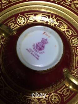 Tiffany&Old Minton Collab Gorgeus Gold Cup & Saucer Trio Rare Antique