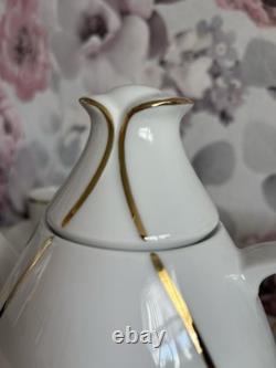 Tirschenreuth Bavaria Espresso set 10-person white and gold Coffe set