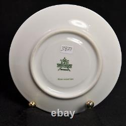 Tirschenreuth Set of 4 Cups & Saucers Demitasse White withEncrusted Gold HTF 1940+