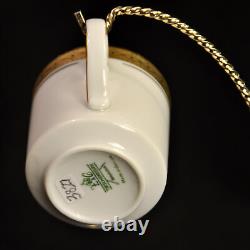 Tirschenreuth Set of 4 Cups & Saucers Demitasse White withEncrusted Gold HTF 1940+
