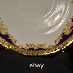 Tirschenreuth Zehendner 4 Demitasse Cups & 4 Saucers 1940+ Floral Bouquet withGold