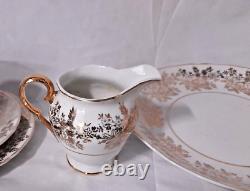 Tower potter 22Kt gold tea cups on saucers