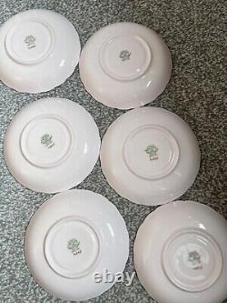 Tuscan Fine English Bone China Pink Floral Flower Trace gold edge Tea Set