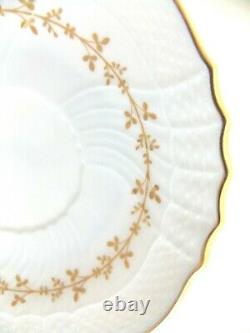 Two Richard Ginori Firenze Porcelain Cups And Saucers Two Sets White And Gold