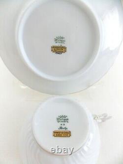Two Richard Ginori Firenze Porcelain Cups And Saucers Two Sets White And Gold