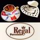 Two Vintage Sets Of English Regal Pottery Gold Gilded Miniature Cups & Saucers