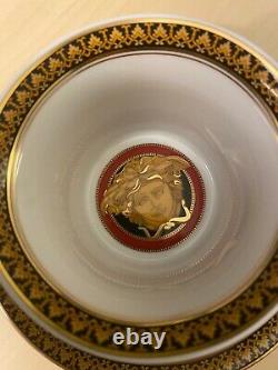 VERSACE BY ROSENTHAL, GERMANY MEDUSA RED Tea Cup & Saucer, Superb