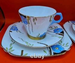 VERY RARE Art Deco Wellington JHC&C° Cups Saucers Tea Plates Milk Jug Cake Plate
