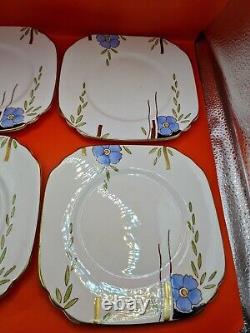 VERY RARE Art Deco Wellington JHC&C° Cups Saucers Tea Plates Milk Jug Cake Plate