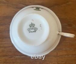 VERY RARE Vintage Aynsley Yellow & Gold 2993 Tea Cups, Saucers and Side Plates
