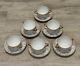 Vntg D&c Bernardaud Limoges France Higgins & Seiter 6 Tea Cups Saucers Gold Trim