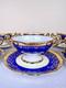 Vtg Czech Bohemia China 24k Gold Detail 8 Tea Cups & Saucers Victoria Empire