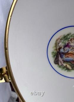 VTG Czech Bohemia China 24K Gold Detail 8 Tea Cups & Saucers Victoria Empire